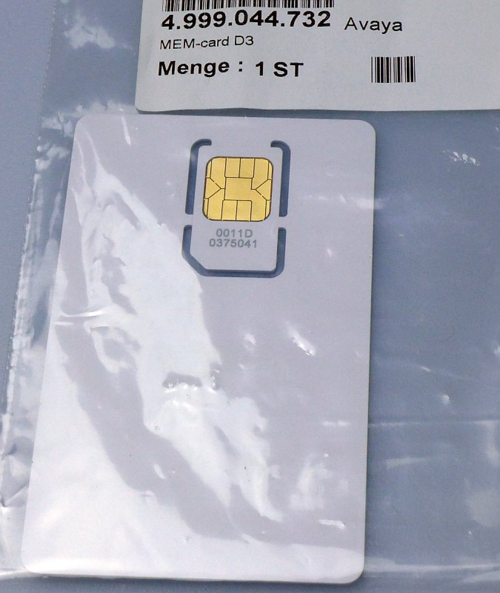 Neue MemCard für D3 Telefone AVAYA TENOVIS 4.999.044.732